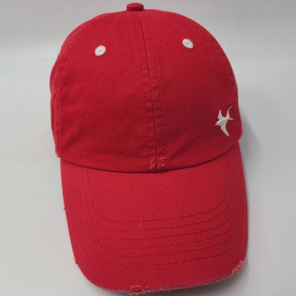 Fossil Hat Snapback (Fits Small) Red White Distressed Bird Logo Casual Cotton